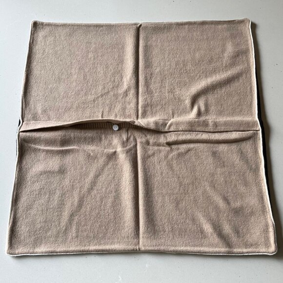 NWT Crate & Barrel Bardot 20" Recycled Cashmere and Wool Ink Black Pillow Cover - Picture 7 of 9